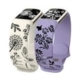 thumbnail image 1 of Wearlizer Dual-Tone Engraved Bands Compatible with Charge 6/Charge 5 - Floral Silicone Wristbands for Women, 2 Interchangeable Nature Designs (Dandelion & Wildflower), 1 of 6