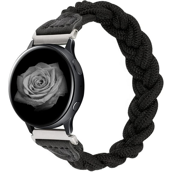 Wearlizer Elastic Band Compatible with Samsung Galaxy Watch 5/4 40mm 44mm/Watch 5 Pro 45mm/Watch 4 Classic 42mm 46mm/ Active 2 40mm 44mm Bands, 20mm Stretchy Braided Soft Strap for Women
