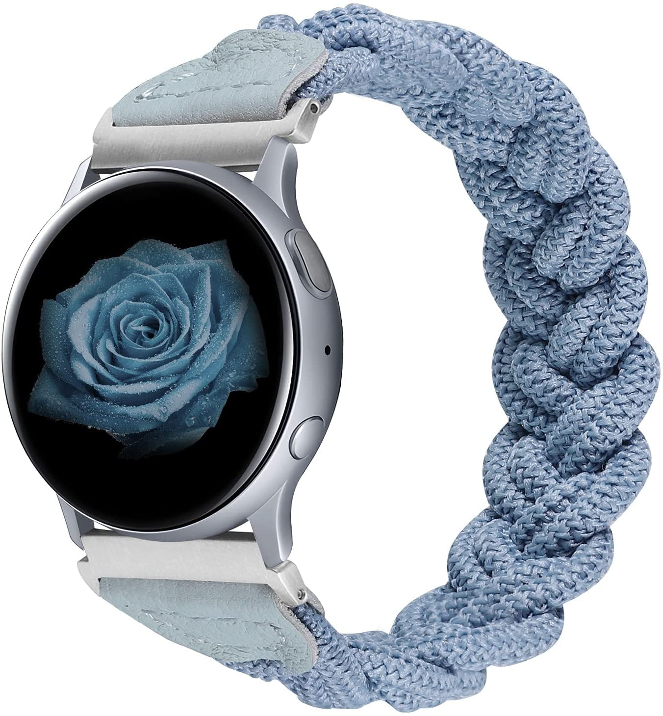 20mm Women Strap 40mm Galaxy Classic 41mm/Watch 4 44mm/ Braided 4 Samsung XS) Watch Watch (Blue, 46mm Compatible Wearlizer Band 40mm Stretchy Active for 42mm Band, Elastic 3 2 with