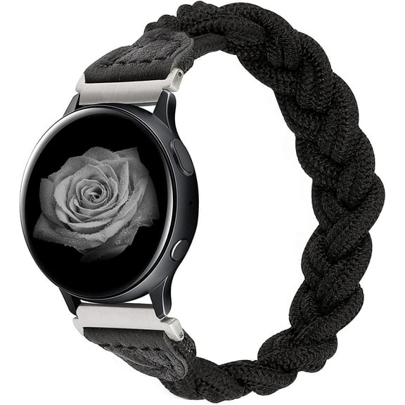 Wearlizer Elastic Band Compatible with Samsung Galaxy Watch 7/6/5/4 40mm 44mm/Watch 6 Classic 43mm 47mm/Watch 5 Pro 45mm/Watch 4 Classic 42mm 46mm/Watch 3 41mm/Active 2, 20mm Braided Band Women