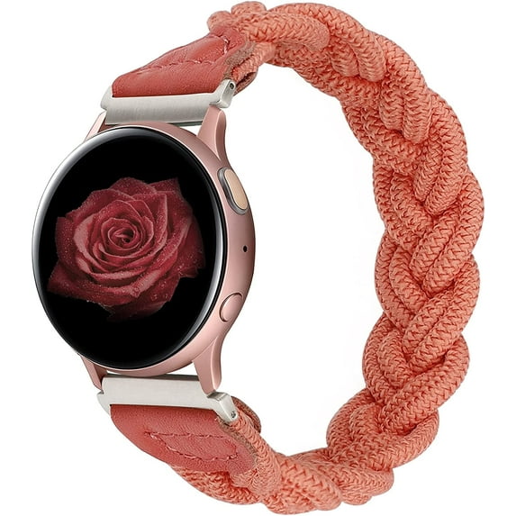Wearlizer Elastic Band Compatible with Samsung Galaxy Watch 7/6/5/4 40mm 44mm/Watch 6 Classic 43mm 47mm/Watch 5 Pro 45mm/Watch 4 Classic 42mm 46mm/Watch 3 41mm/Active 2, 20mm Braided Band Women