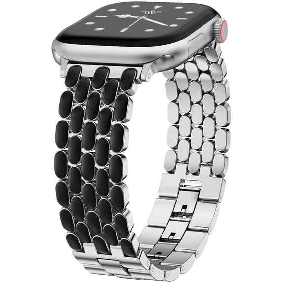 Wearlizer Enamel Stainless Steel Band Compatible with Apple Watch, Oval Link Jewelry Strap for Women, 38/40/41/42/44/45/46/49mm, Series 11/10/9/8/7/6/5/4/3/2/1, SE, Ultra 3/2/1