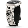 thumbnail image 1 of Wearlizer Floral Engraved Band Compatible with Apple Watch Bands 41mm 40mm 38mm 49mm 45mm 44mm 42mm Women, Two-Tone Flower Soft Silicone Cute Sport Strap for iWatch Series 9 8 7 6 5 4 3 2 1 SE Ultra, 1 of 7