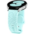 thumbnail image 1 of Wearlizer Floral Engraved Silicone Band 20mm Compatible with Samsung Galaxy Watch 7/FE/6/5/4 Band 40mm 44mm/Watch 3 41mm/Active 2 Watch Bands 40mm 44mm/Watch 4 Classic 42mm 46mm, Soft Sport Strap for Women, 1 of 6