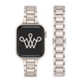 thumbnail image 1 of Wearlizer Gold Silver Stainless Steel Watch Band Compatible with Apple Watch Bands 38/40/41/42/44/45/46/49mm Women Metal Strap for Iwatch Series 11/10/9/8/7/6/5/4/3/SE/Ultra, 1 of 6