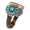 thumbnail image 1 of Wearlizer Leather Band Compatible with Apple Watch Band Women 38/40/41/42/44/45/49mm, Boho Western Vintage Turquoise Ethnic Antique Style Strap for iWatch Series Ultra 2 SE 9 8 7 6 5 4 3 2 1, 1 of 7