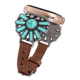thumbnail image 1 of Wearlizer Leather Band Compatible with Apple Watch Band Women 38/40/41/42/44/45/49mm, Boho Western Vintage Turquoise Ethnic Antique Style Strap for iWatch Series Ultra 2 SE 9 8 7 6 5 4 3 2 1, 1 of 7