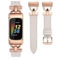 thumbnail image 1 of Wearlizer Leather Band Compatible with Charge 5 Watch Bands for Women, Dressy Slim Leather Strap Replacement Wristband with D-Shape Metal Buckle for Charge 5 Fitness Tracker, 1 of 6