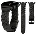 thumbnail image 1 of Wearlizer Leather Band Compatible with Samsung Samsung Galaxy Watch 9/8 40mm 44mm/ 8 Classic 46mm Band Women, Handwoven Braided Genuine Leather Soft Thin Wristband, 1 of 7