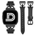 thumbnail image 1 of Wearlizer Leather Band Compatible with Versa 2 Bands for Women, Dressy Slim Leather Strap Wristband with D-Shape Metal Buckle for Versa/Versa 2/Versa Lite/Versa SE Smart Watch, 1 of 6