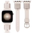 thumbnail image 1 of Wearlizer Leather Watch Band Compatible with Apple Watch Bands 38/40/41/42/44/45/46/49mm Women Metal Ring Loop Strap for Iwatch Series 11/10/9/8/7/6/5/4/3/SE/Ultra, 1 of 6
