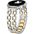 thumbnail image 1 of Wearlizer Metal Band Compatible with Samsung Galaxy Watch 9/8 40mm 44mm & Watch 8 Classic 46mm, Dressy Stainless Steel Chain Bracelet Band for Women, No Gap Adjustable Strap, 1 of 7