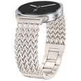 thumbnail image 1 of Wearlizer Metal Band Compatible with Samsung Galaxy Watch 8 40mm 44mm & Watch 8 Classic 46mm, Stainless Steel Chain Bracelet Band for Women, Dressy No Gap Adjustable Link Strap, 1 of 7