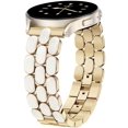 thumbnail image 1 of Wearlizer Metal Bracelet Compatible with Samsung Galaxy Watch 7/6/5/4, Enamel Stainless Steel Strap Women for Galaxy Watch FE/5 Pro/6 Classic/4 Classic/3/Active 2/Active, 20mm, 1 of 5