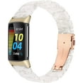 thumbnail image 1 of Wearlizer Resin Band Compatible with Fitbit Charge 5 Bands for Women Men, Fashion Lightweight Wristband Strap Accessories with Metal Buckle for Charge 5 Smartwatch, 1 of 6