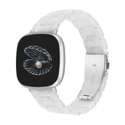 Wearlizer Resin Band Compatible with Fitbit Versa 4/Fitbit Versa 3/Fitbit Sense/Sense 2 Bands for Women, Fashion Lightweight Wristband with Buckle for Sense/Versa 3