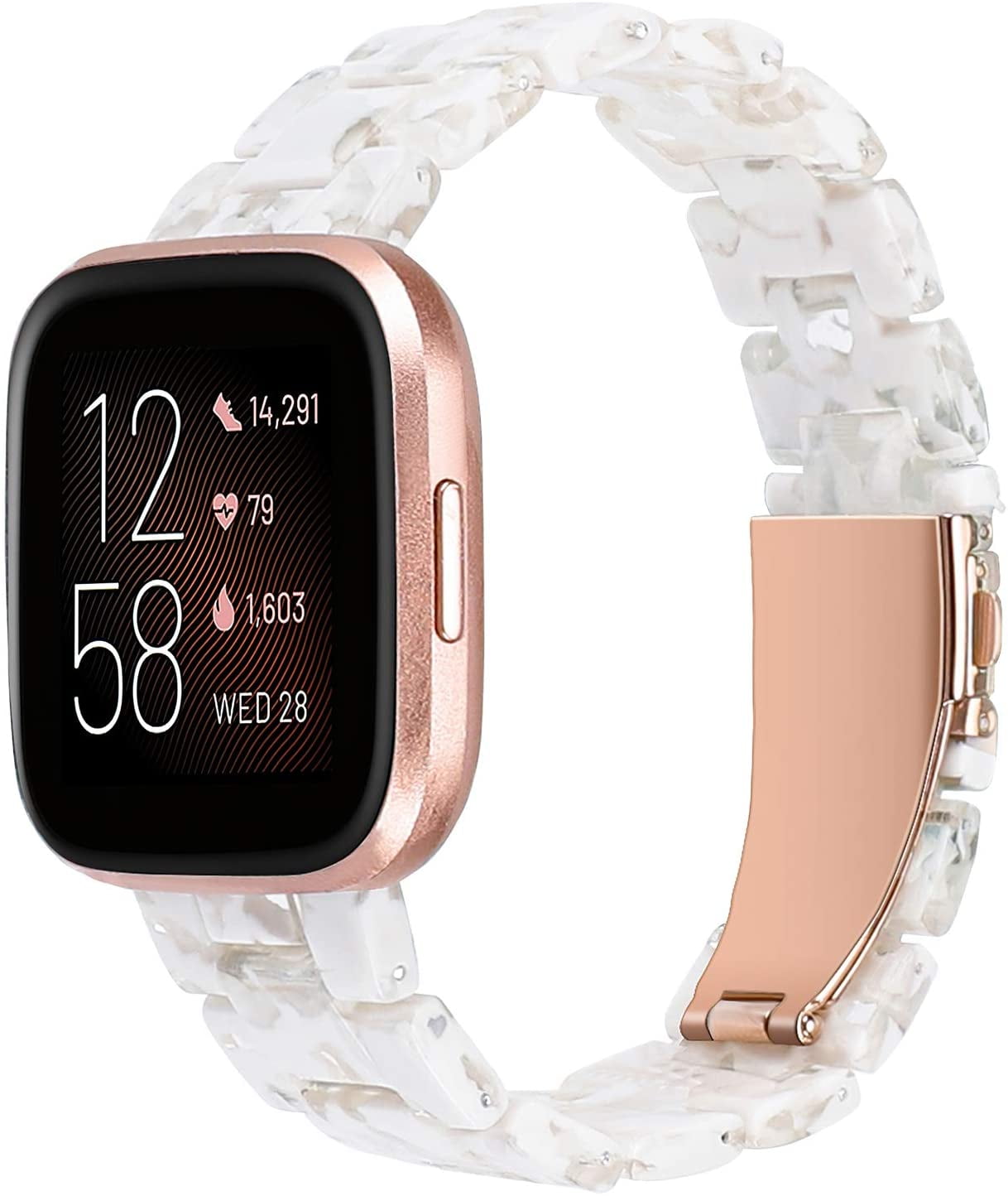 Fintie Metall-Armband Für Fitbit Versa 2 / Versa / Versa Lite – Edelstahl, Verstellbar, Mit Faltschließe
