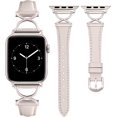 thumbnail image 1 of Wearlizer Slim Leather Watch Band Compatible with Apple Watch Bands 38/40/41/42/44/45/46/49mm Women Thin Strap for Iwatch Series 11/10/9/8/7/6/5/4/3/SE/Ultra, 1 of 6