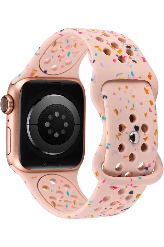 Sport Band Compatible with Apple Watch Band 38/40/41/42/44/45/46/49mm Women Men, Made from Recycled Plastic - Soft Breathable Strap for iWatch Series SE 10 9 8 7 6 5 4 3 2 1 Ultra 1 2