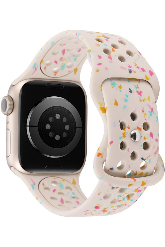 Sport Band Compatible with Apple Watch Band 38/40/41/42/44/45/46/49mm Women Men, Made from Recycled Plastic - Soft Breathable Strap for iWatch Series SE 10 9 8 7 6 5 4 3 2 1 Ultra 1 2