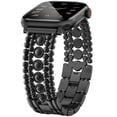 thumbnail image 1 of Wearlizer Stainless Steel Band Compatible with Apple Watch Band for Women 38/40/41/42/44/45/46/49mm, Studded Link Bracelet Strap, Dressy Metal Band for Series 11/10/9/8/7/6/5/4/SE/Ultra, 1 of 7