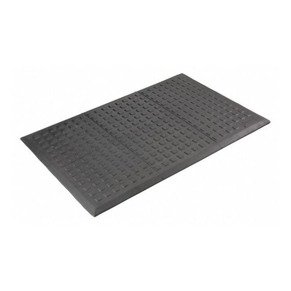 Antifatigue Mat, 5 ft. L x 2 ft. W, 5/8" Thickness, Urethane, Square Grid, Black 502