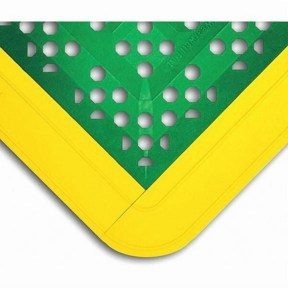 Wearwell Interlocking Drainage Mat Kit, 27 in W x 30 in L, Green 546