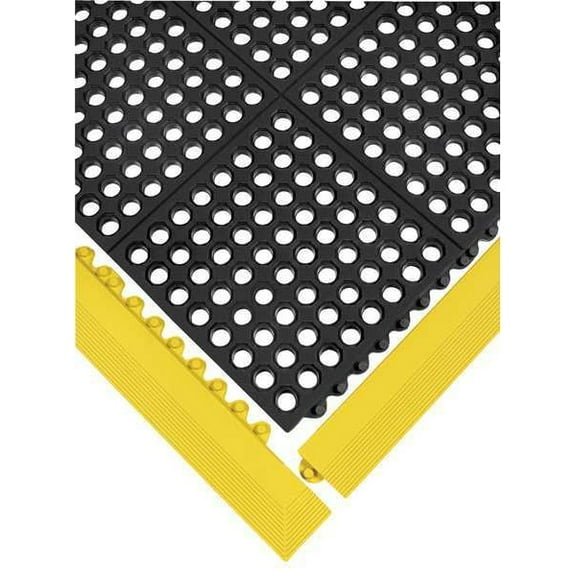 Wearwell Ramp Edge, 3 in W x Nitrile Rubber, Yellow 572