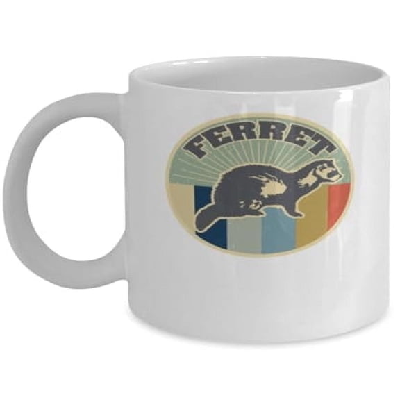 Weasel 11 oz Coffee Mug - Ferret Design White Ceramic Gift