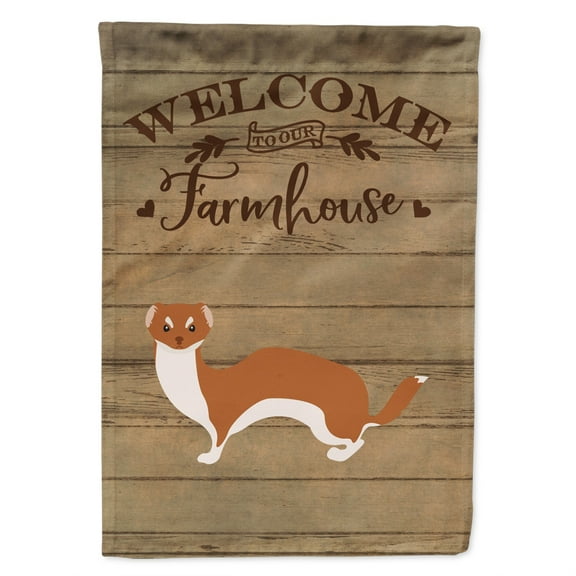 Caroline's Treasures CK6814GF Weasel Welcome Flag Garden Size , Small, multicolor