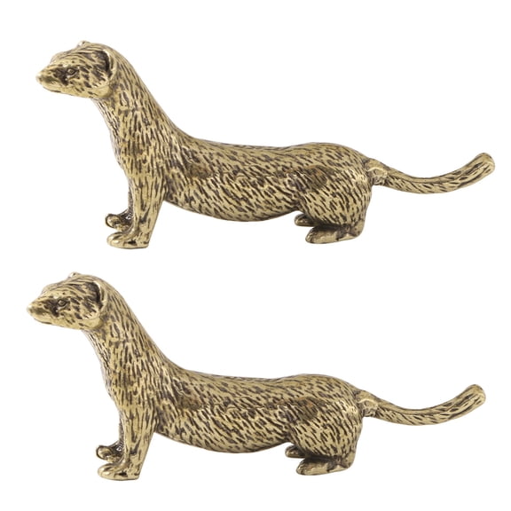 Weasels Figurines Decors Metal Statue Decorative Objects Table Centerpieces Decoration for Living Room,Bookshelf