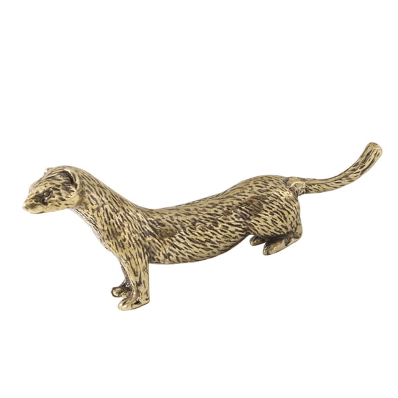 Weasels Metal Statue Feng Shui Ornament for Living Room Bookshelf Decor