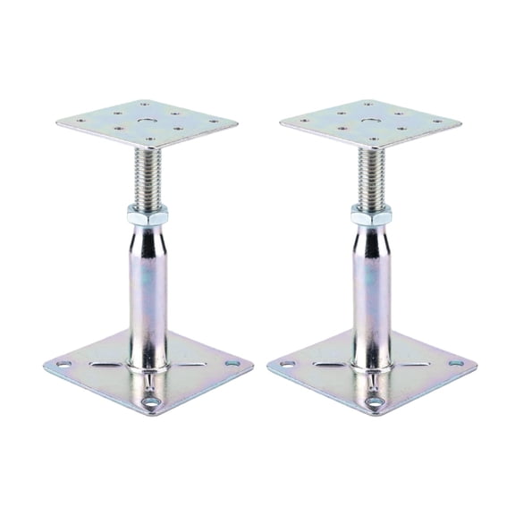 Weather Adjustable Roof Brackets Pack of 2 Galvanized Steel Elevated Column Mounts for Structural Stab