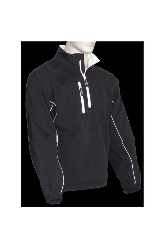 58022-050-LG Microfiber Mens Windshirt, Large - Black & White