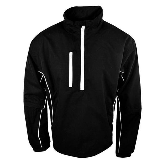 Weather Apparel 58022-050-MD Microfiber Mens Windshirt, Medium - Black & White