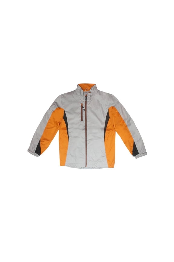 58035-004-LG Hi-Tech Performance Mens Jacket - Large, Light Gray, Orange & Black