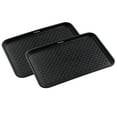 thumbnail image 1 of All Weather Boot Tray, 2 Pack by Trimate -Water Resistant Plastic, Multi-Purpose for Shoes, Pet Feeding Trays, Garden-Mudroom Entryway, Garage, Indoor or Outdoor -- Medium, 24"x16" -- (Black), 1 of 10