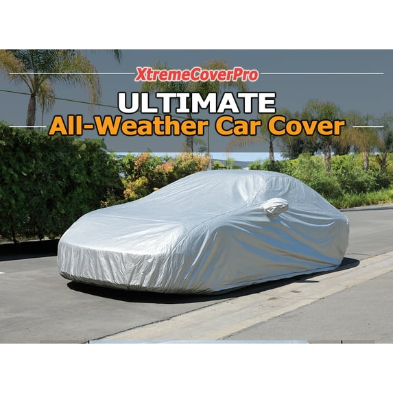 All Weather Car Cover Fits Cadillac CTS 2003 2004 2005 2006 2007 2008 2009 2010 2011, waterproof, uv-proof, easy access zipper, wind-proof, detachable straps SILVER