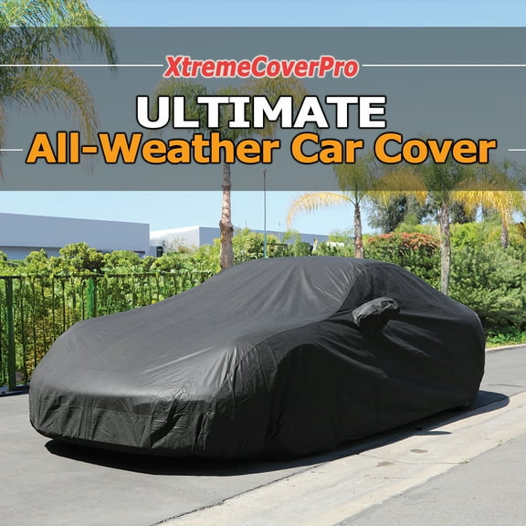 All Weather Car Cover Fits Chevy Camaro 1982 1983 1984 1985 1986 1987 1988 1989 1990 1991 1992, waterproof, uv-proof, easy access zipper, wind-proof, detachable straps BLACK