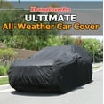 thumbnail image 1 of All Weather Car Cover Fits GMC Acadia 2007 2008 2009 2010 2011 2012 2013 2014 2015 2016 2017 , waterproof, uv-proof, easy access zipper, wind-proof, detachable straps BLACK, 1 of 7