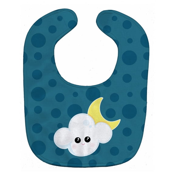 Weather Cloudy Moon Face Baby Bib