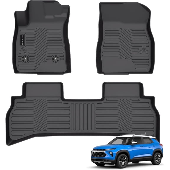 All Weather Floor Mats Fit for Chevrolet Chevy Trailblazer FWD 2021-2025 2026 TPE Rubber Liners Trailblazer FWD 2021-2025 2026 Accessories Set All Season Guard Odorless Anti-Slip Floor Mats