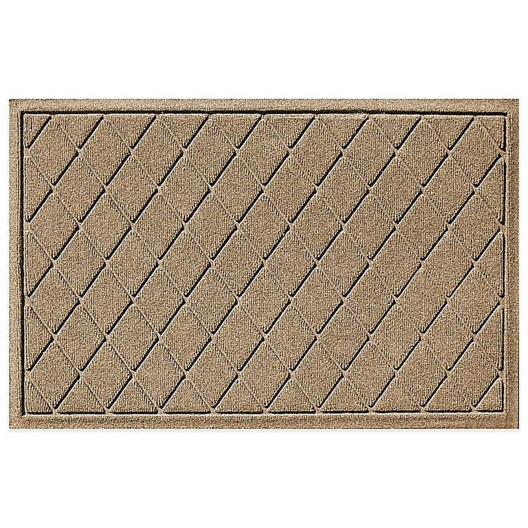 AquaShield Argyle Rubber Doormat, 20377500023, Camel