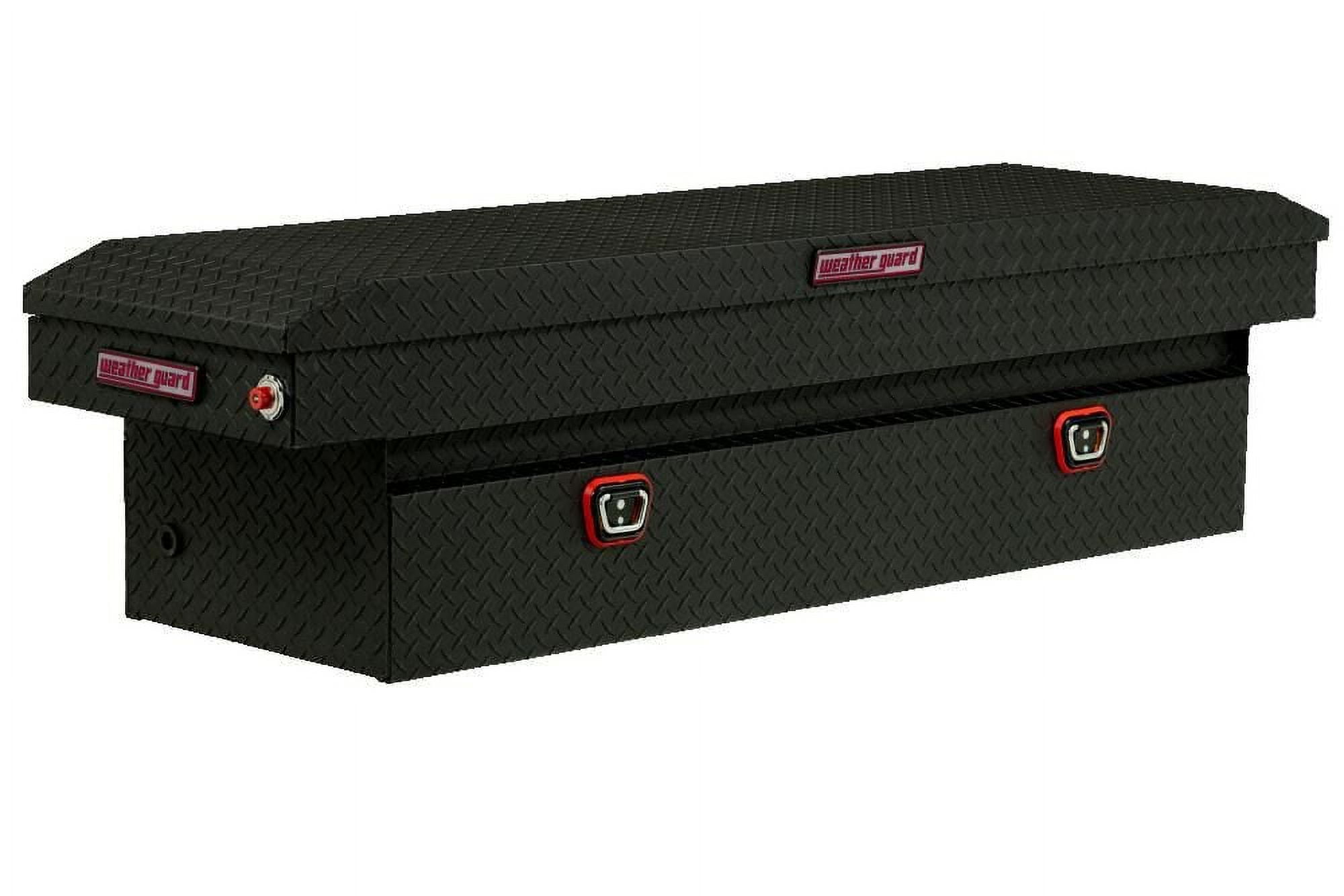 Weather Guard Saddle Truck Tool Box Aluminum Full Standard Textured Matte Black