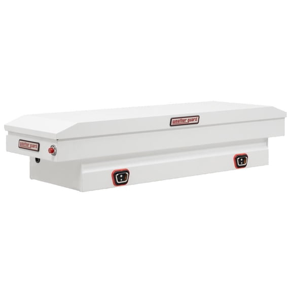 Weather Guard Saddle Truck Tool Box Steel Compact White