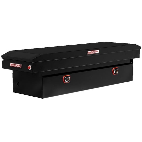 Weather Guard Saddle Truck Tool Box Steel Standard Gloss Black