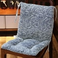 thumbnail image 1 of All Weather High Back Chair Cushion, One Piece Seat & Back Pad, Waterproof Rainproof Rocking Chair Cushion for Indoor Outdoor Porch Patio Office Classroom Use, 16*16in, Blue, 1 of 5