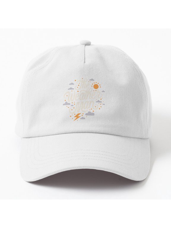 Weather Man Sun Clouds Lightning Baseball Cap, Graphic Hat Style