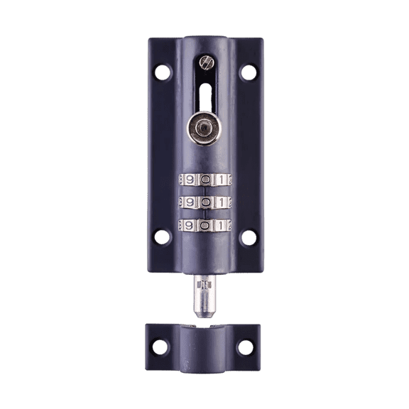 Weather Proof Combination Bolt Lock - 3-Digit Keyless Slide Bolt, Heavy Duty Weatherproof for Gates & Sheds