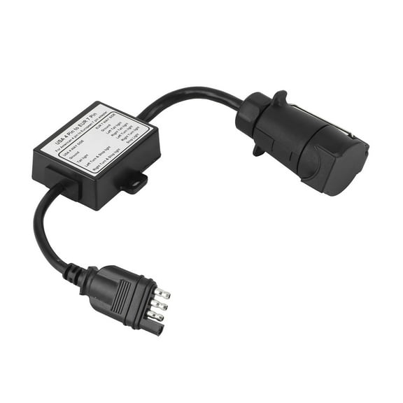 Weather Resistant 4 Pin to 7 Pin Trailer Connector Adapter Converter for Vehicle Connection Stable Signals Transmission